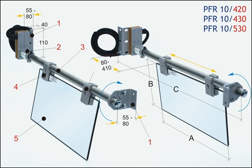 Ochranný kryt pro horizontální vřeteno, PFR 10/420