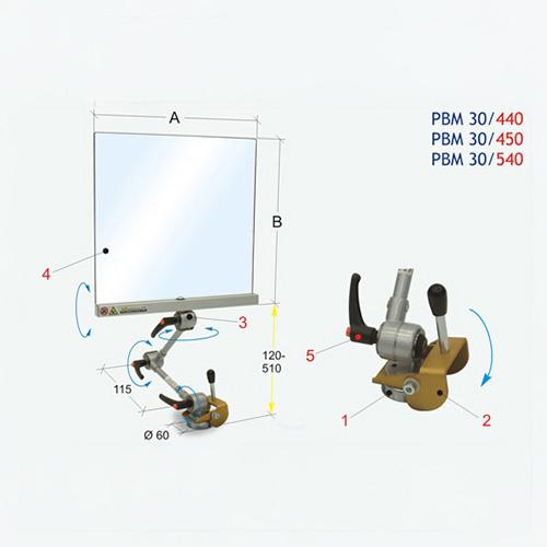 Ochranné kryty s magnetickou základnou, PBM 30/440