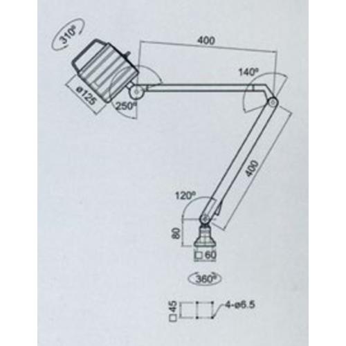 LED lampy s kloubovým ramenem AC / DC 24V, PLS 05/L-24