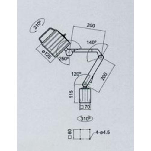 LED lampy s kloubovým ramenem AC 100V ~ 240V, PLS 06 / M-240