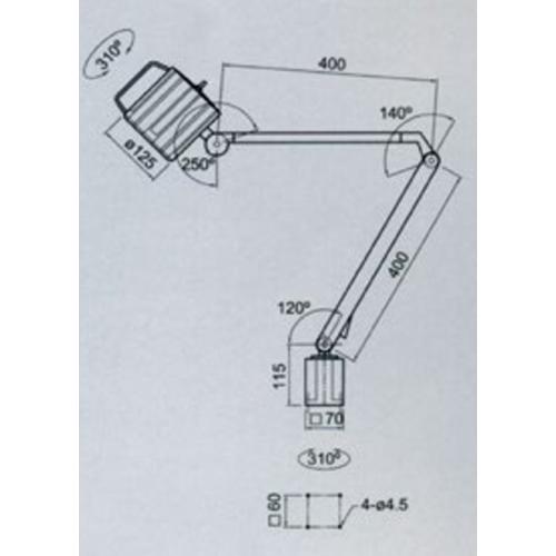 LED lampy s kloubovým ramenem AC 100V ~ 240V, PLS 06 / L-240