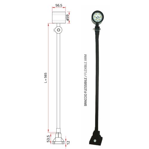 LED lampy s ohebným ramenem AC 100V ~ 240V, PLS 08/M-240