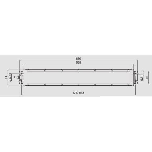 LED osvětlení v hliníkovém pouzdře AC/DC 24V, PLS 80 / 640 (IP69K)