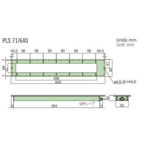 LED osvětlení v hliníkovém pouzdře AC/DC 24V, PLS 71 / 640 (IP67)